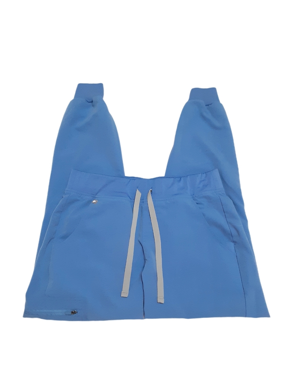 Figs Light Blue Drawstring Scrub Jogger Pants